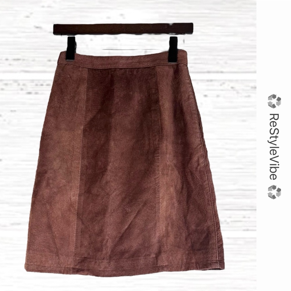GLOBAL IDENTITY Women’s Size 5/6 Leather Skirt Lined Vintage Mini Length